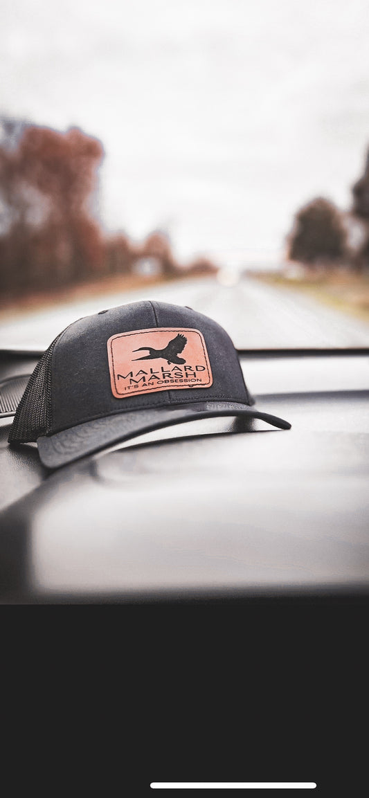 Black patch hat